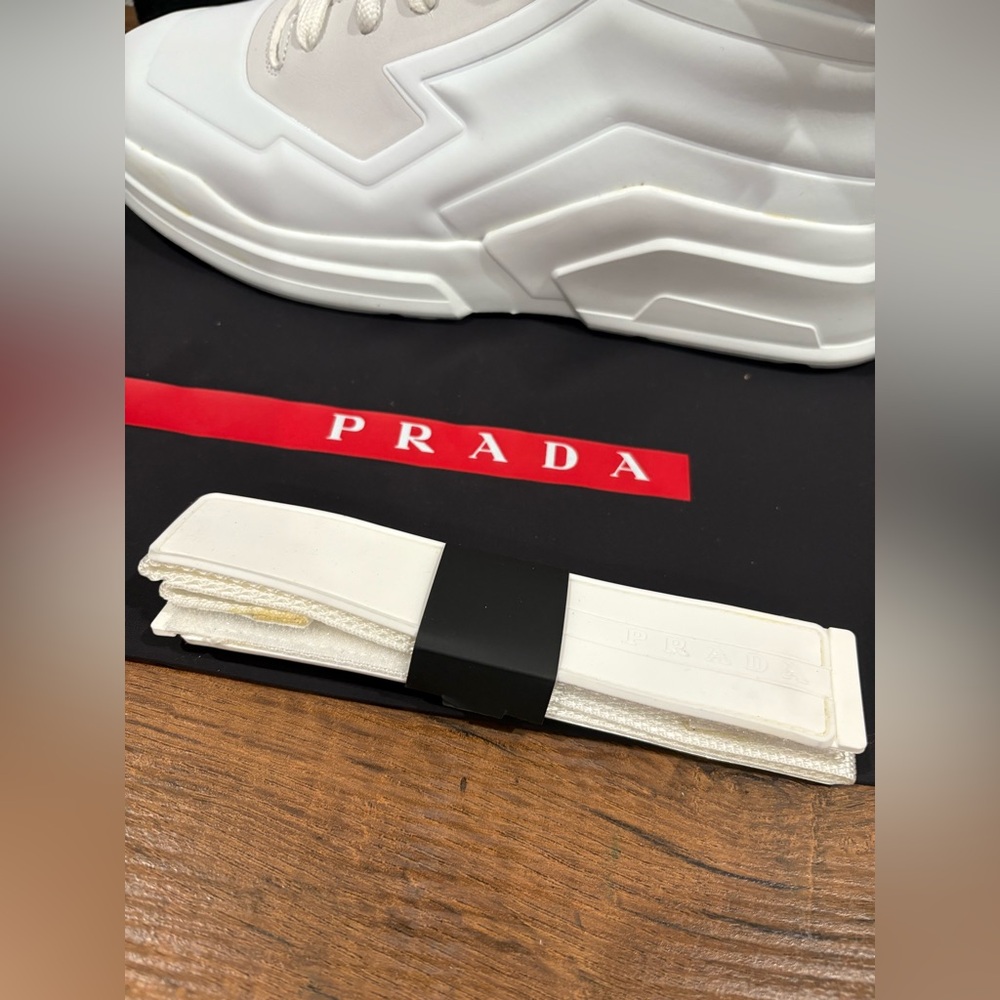 Prada Bianco High-Top Sneakers - Picture 6 of 8